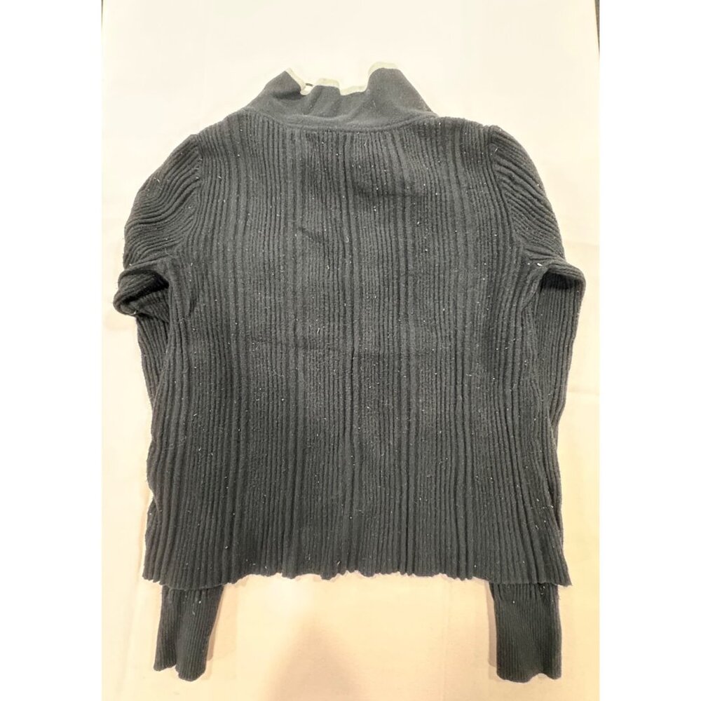 2 Piece Lounge Pink Rose Black & White Ribbed Cardigan Sweater With Pants M - Picture 6 of 16